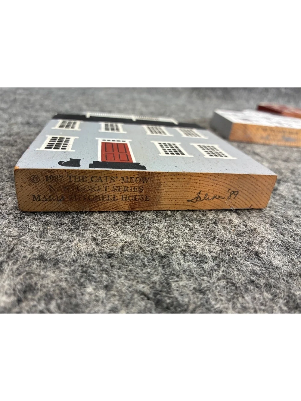 1980s The Cats' Meow Village Wooden House 4 Hand-Painted #5